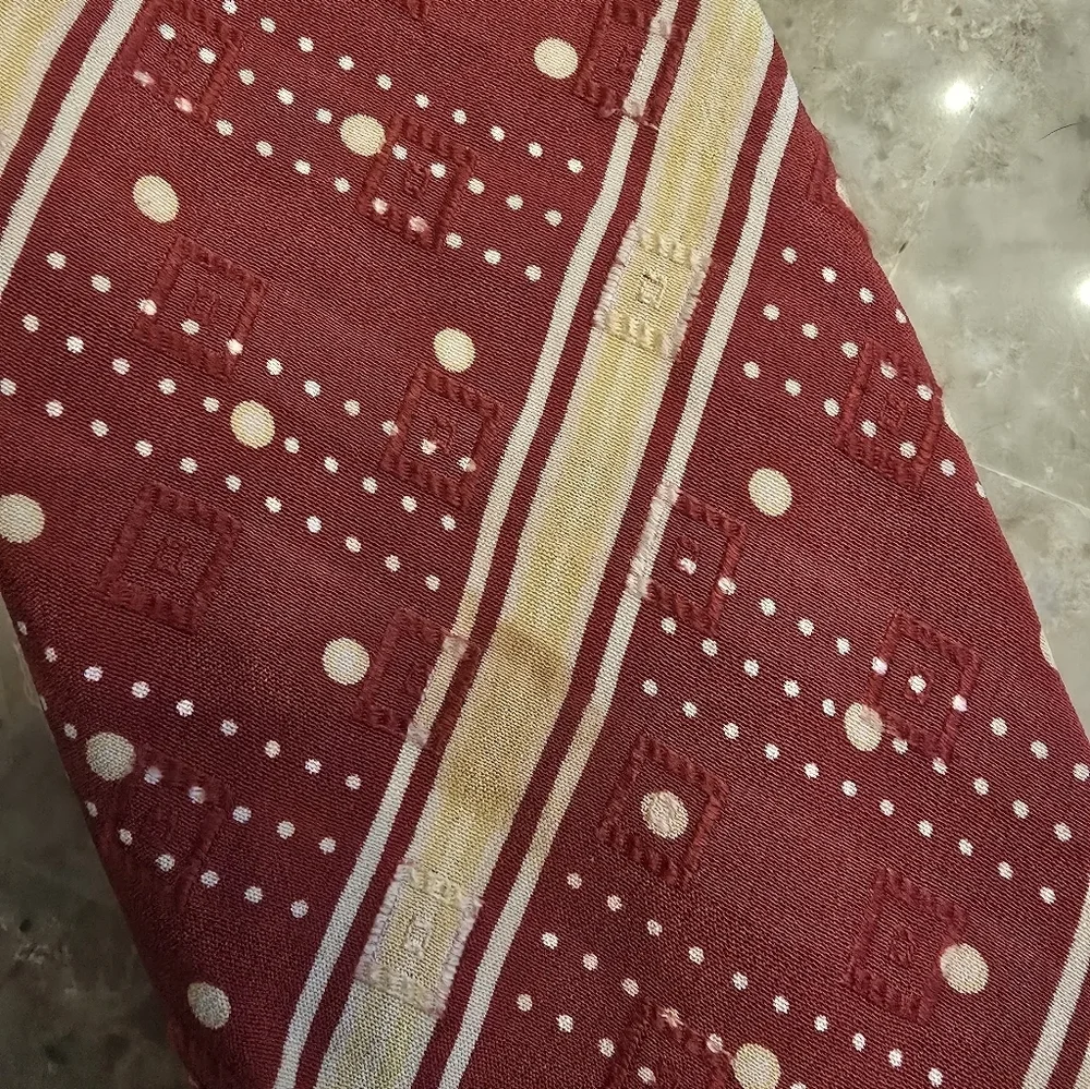 Mens Vintage Emporio Armani Red Striped Tie - Picture 3 of 4